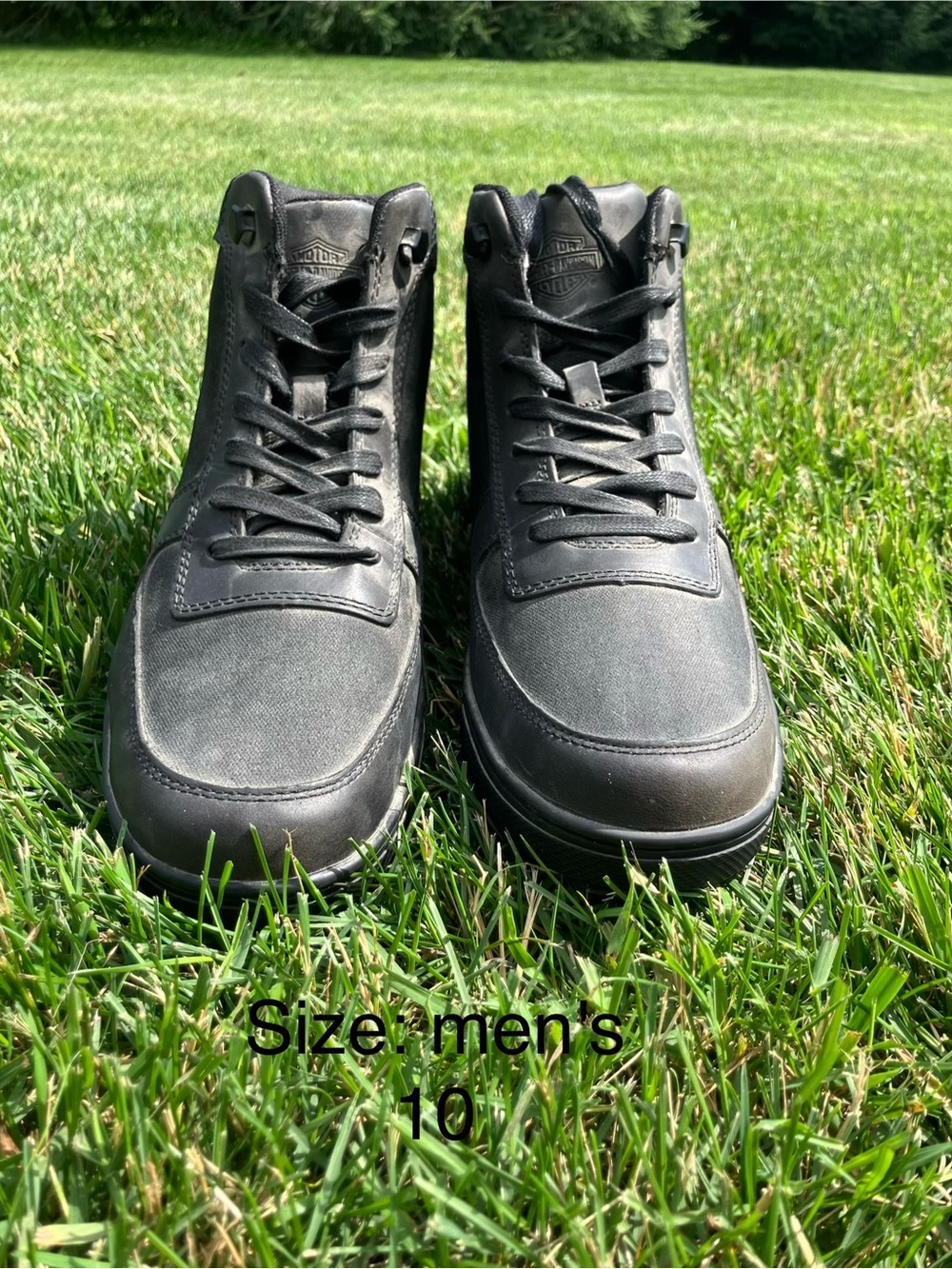 Harley-Davidson Men’s Black Motorcycle Boots Sneakers Size 10 D NWOT